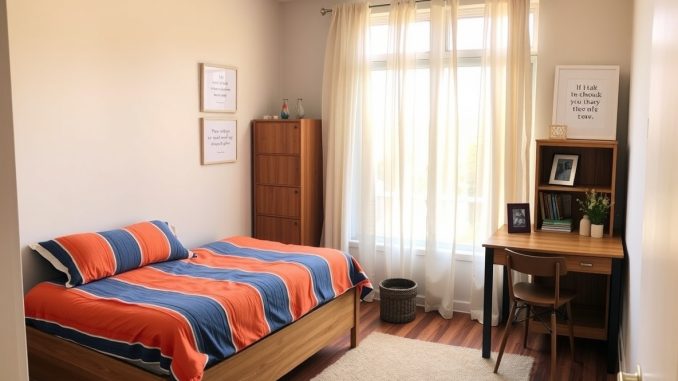 Flux_Schnell_A_cozy_and_organized_single_dorm_room_with_a_comf_1 Single Dorm Room Ideas