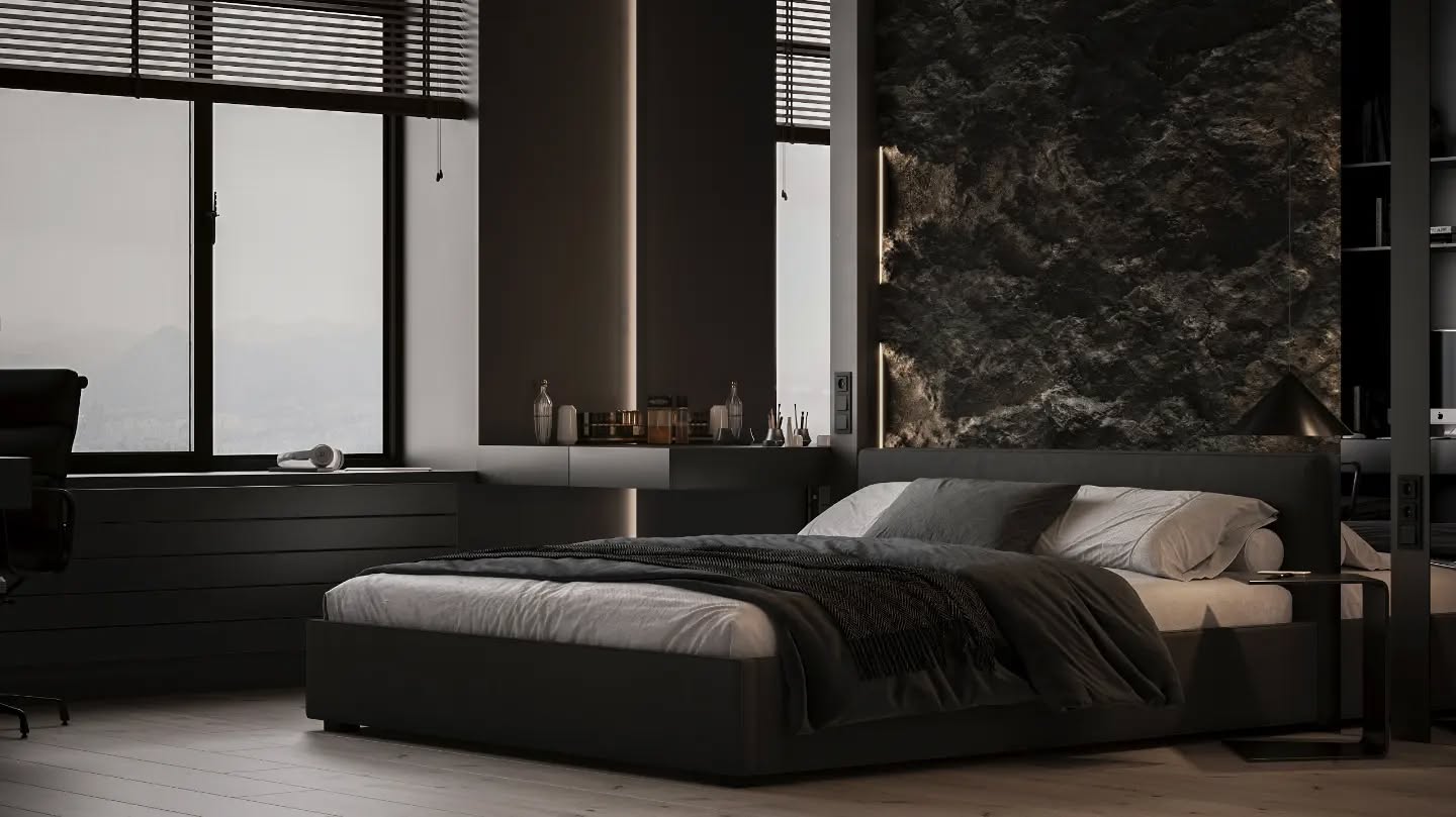 Dark Color Bedroom Setting Ideas